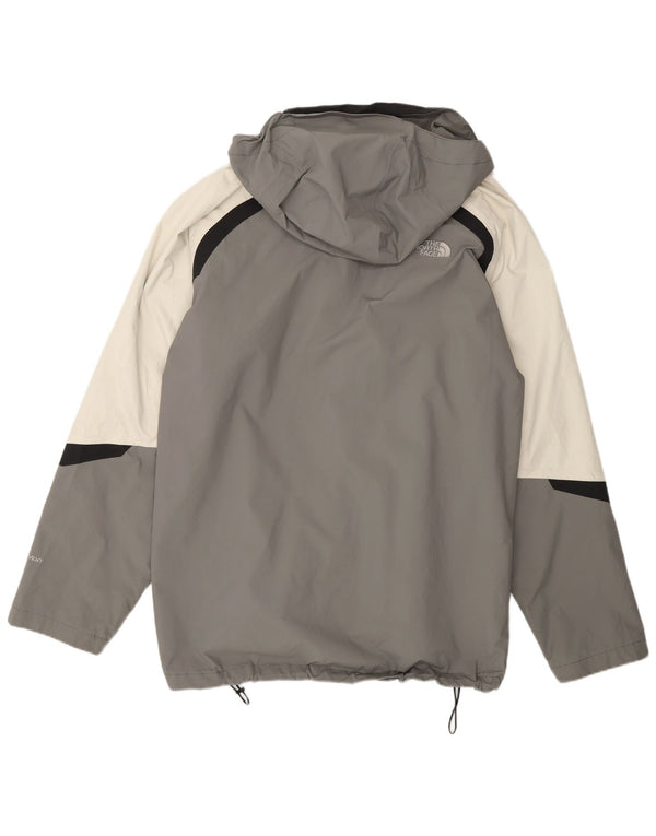 The North Face Veste de pluie à capuche pour homme UK 42 XL Gris Colorblock Nylon