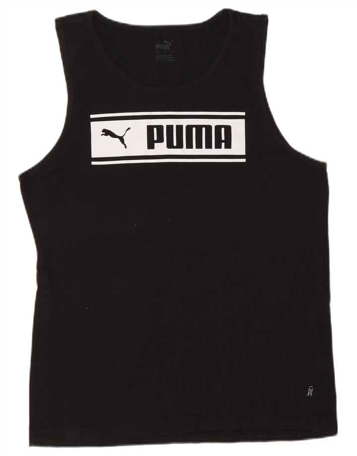 Puma Débardeur Graphic Homme Petit Noir Coton