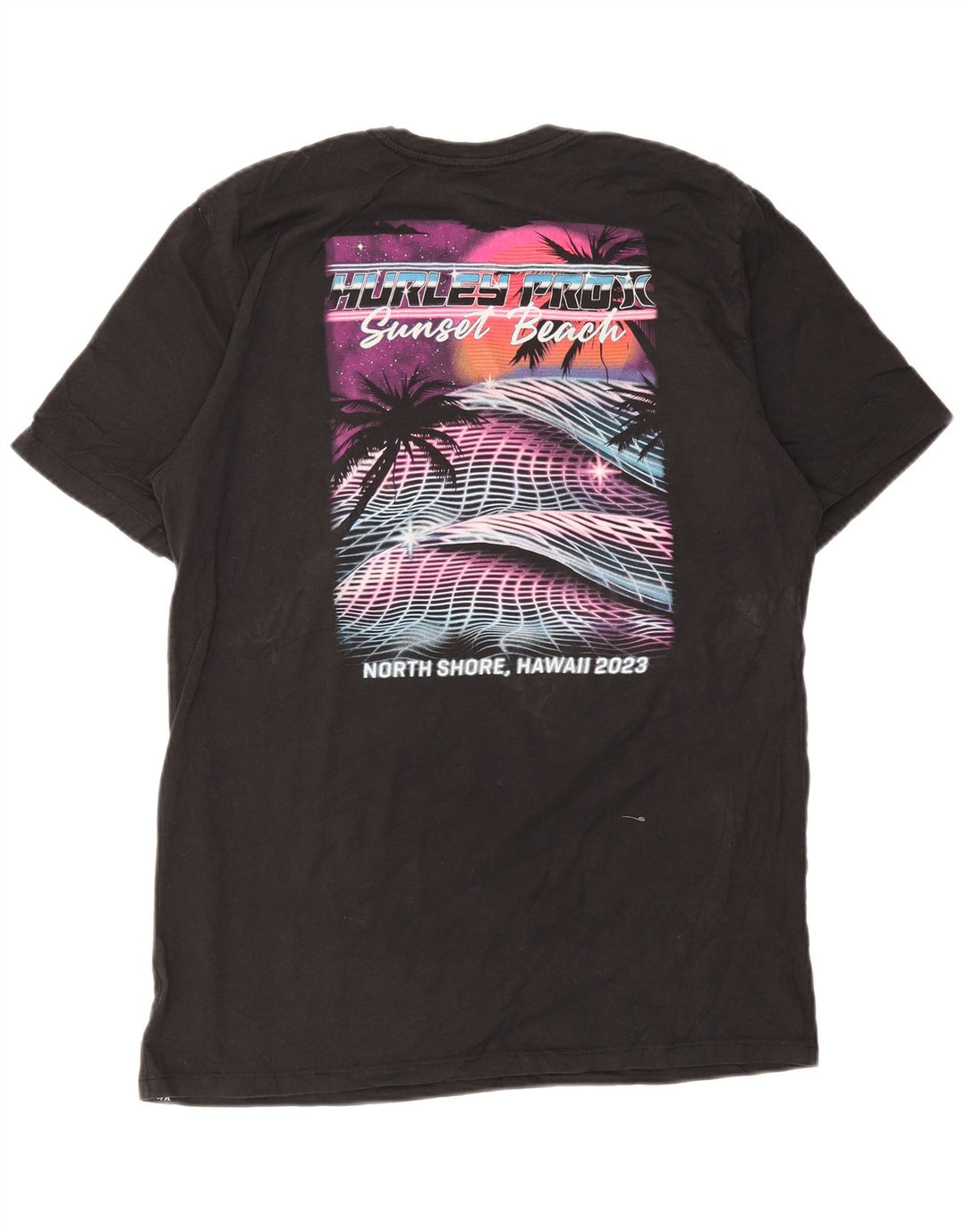 Hurley T-Shirt Graphique Homme Grand Noir Coton