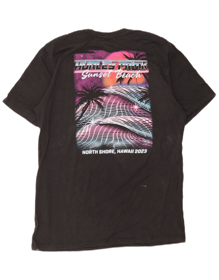 Hurley T-Shirt Graphique Homme Grand Noir Coton