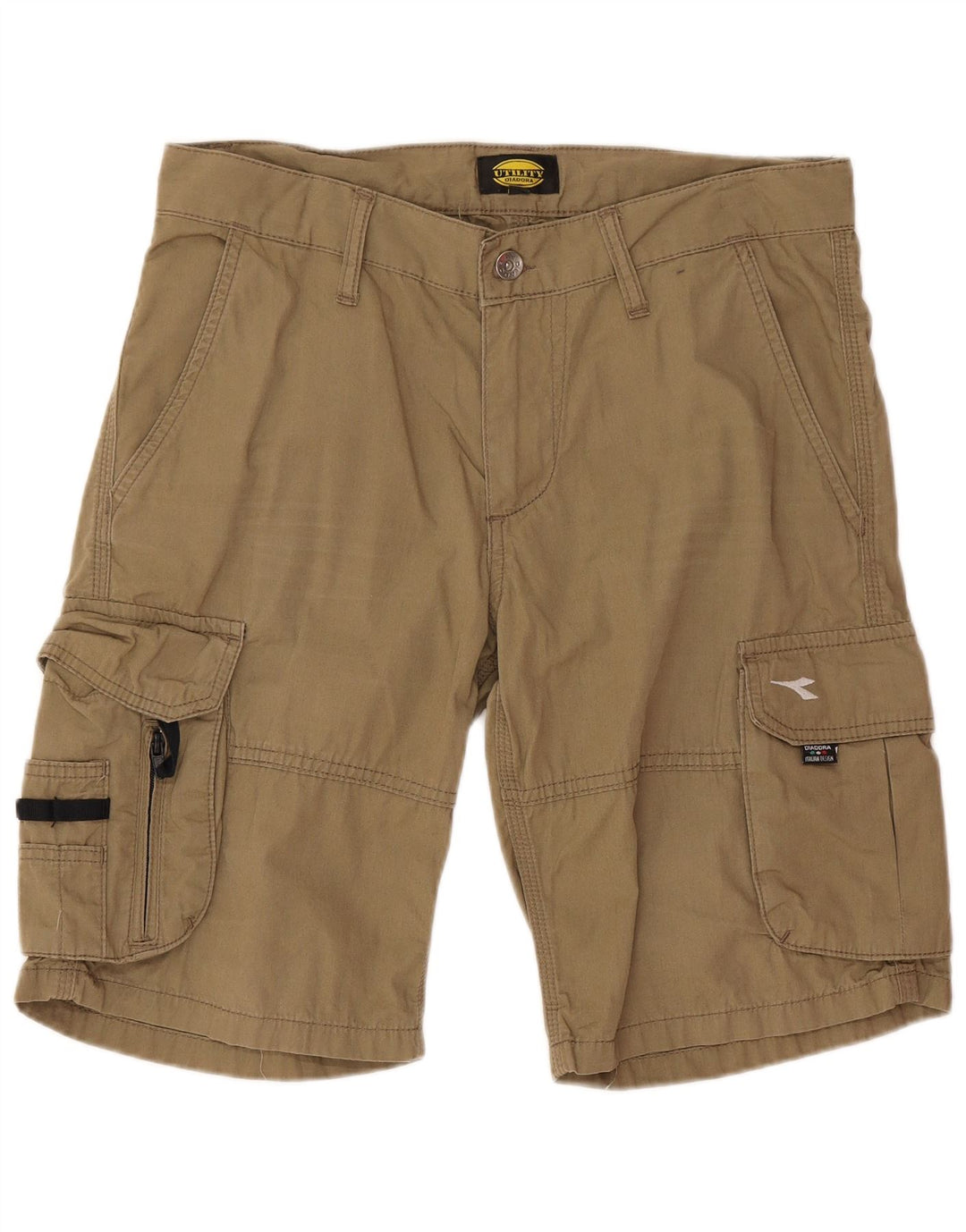 Diadora Short Cargo Medium W32 Kaki Coton Homme