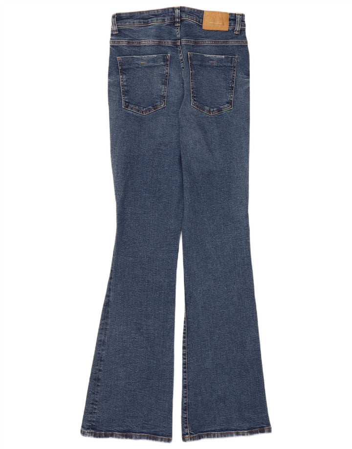 Zara Jean évasé pour femme EU 40 Medium W30 L34 Bleu