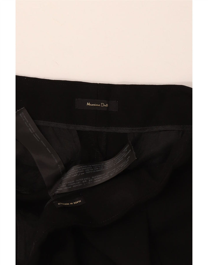 Massimo Dutti Pantalon Bootcut Femme W34 L32 Noir Viscose