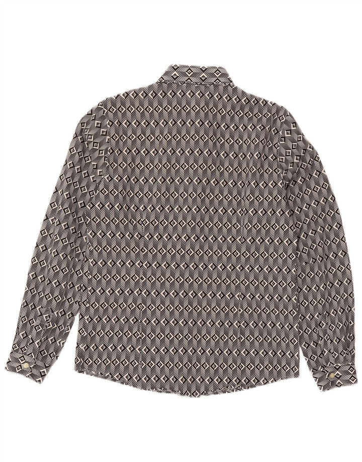 ALTATENSIONE Chemise Homme Moyen Noir Géométrique