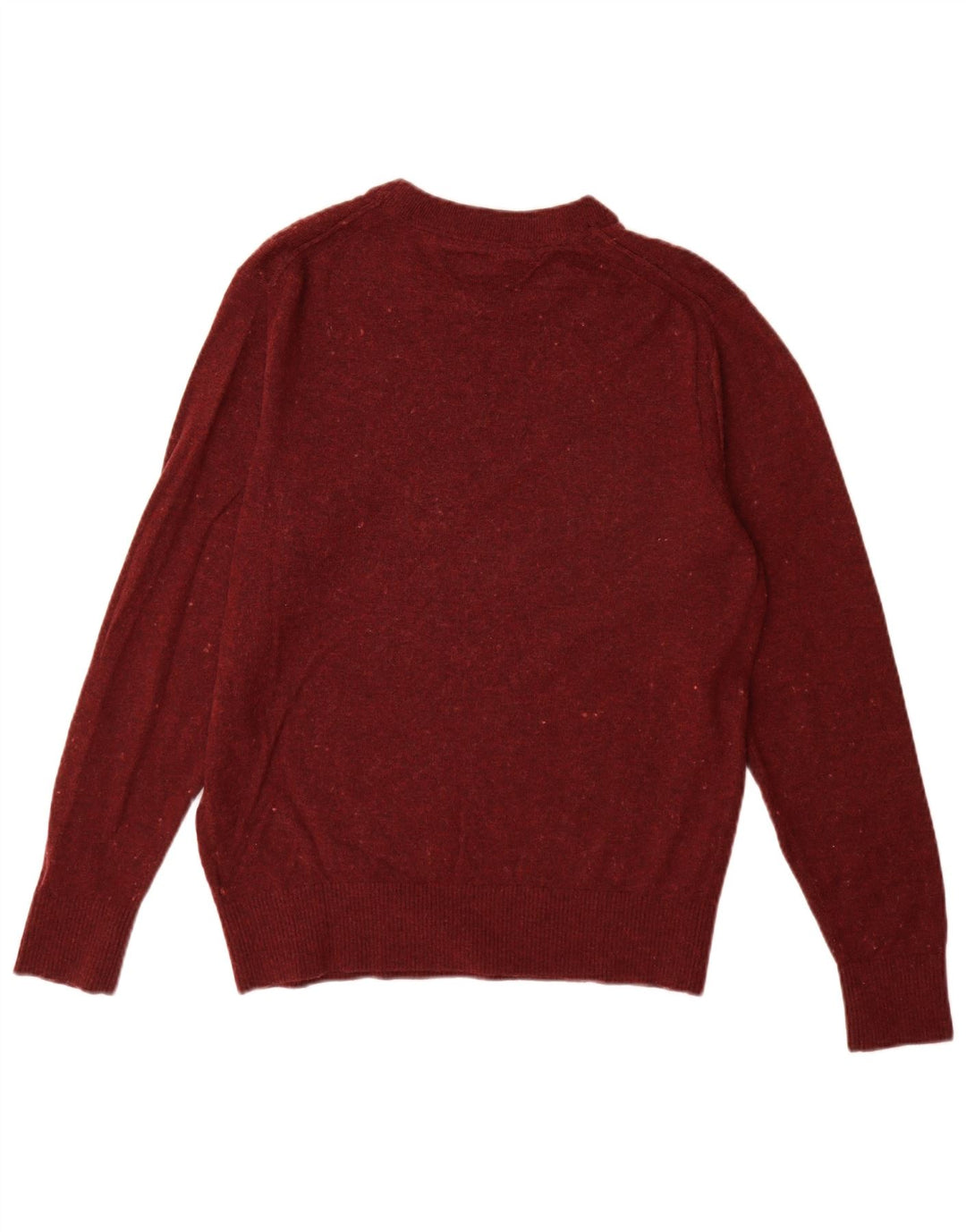 Tommy Hilfiger Pull à col rond pour homme en laine bordeaux Taille L