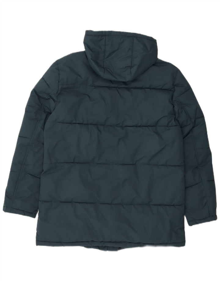 Michael Kors Veste matelassée à capuche pour homme UK 38 Bleu marine moyen Polyester