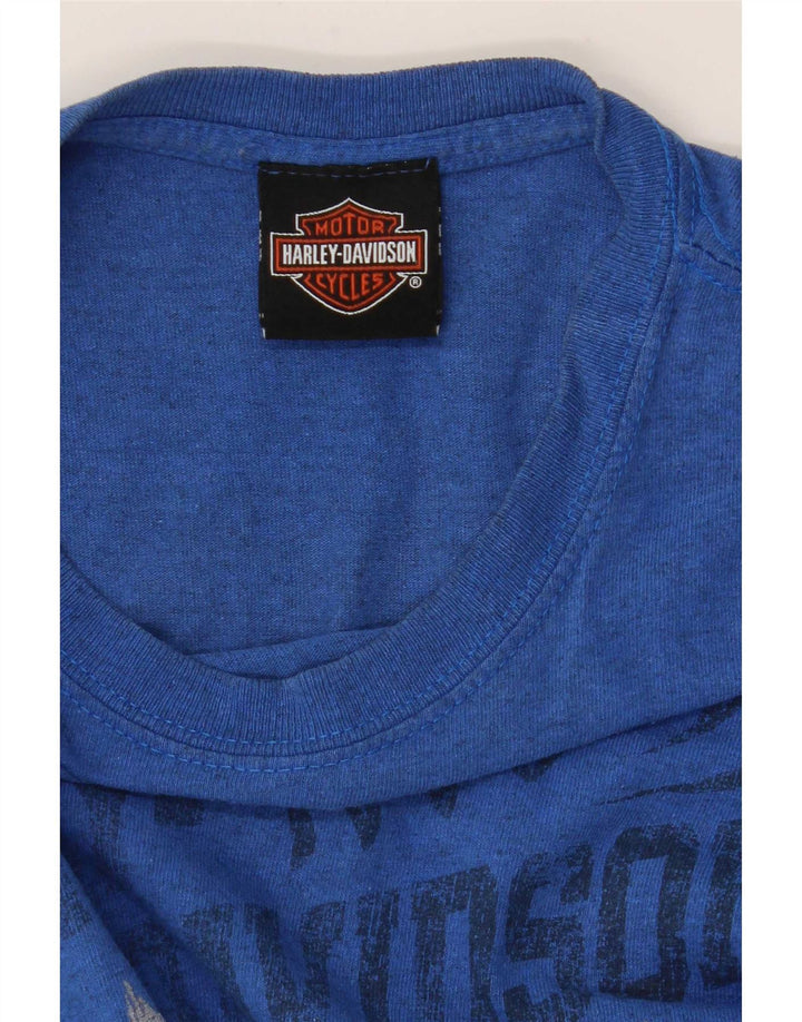 Harley Davidson T-shirt graphique pour homme Petite moto bleue