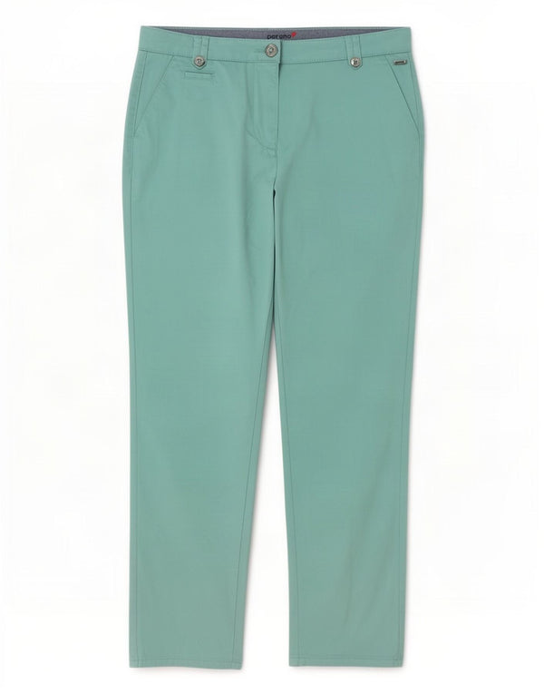 Marks & Spencer Pantalon chino droit pour femme UK 10 Small W28 L29 Bleu
