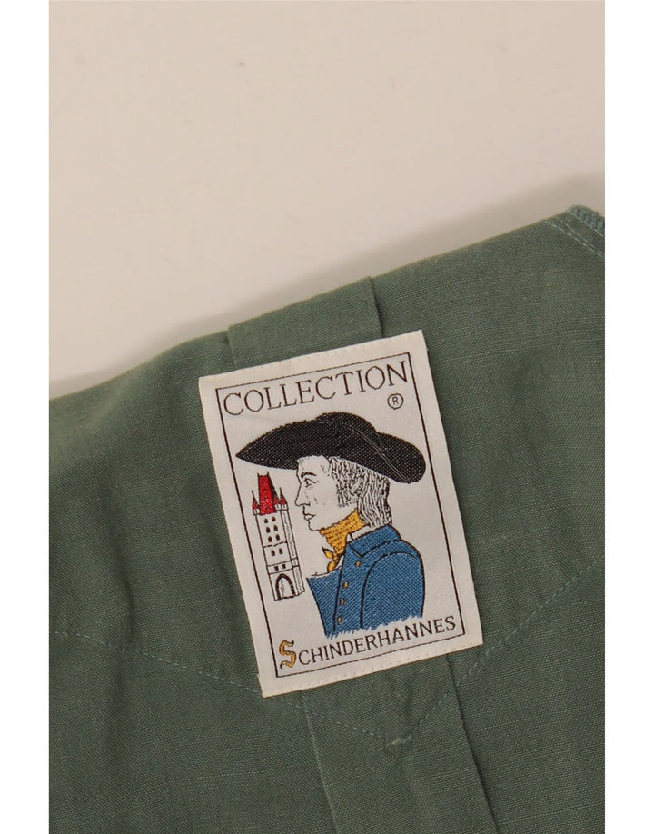 Chemise à manches courtes vintage pour hommes 2XL vert