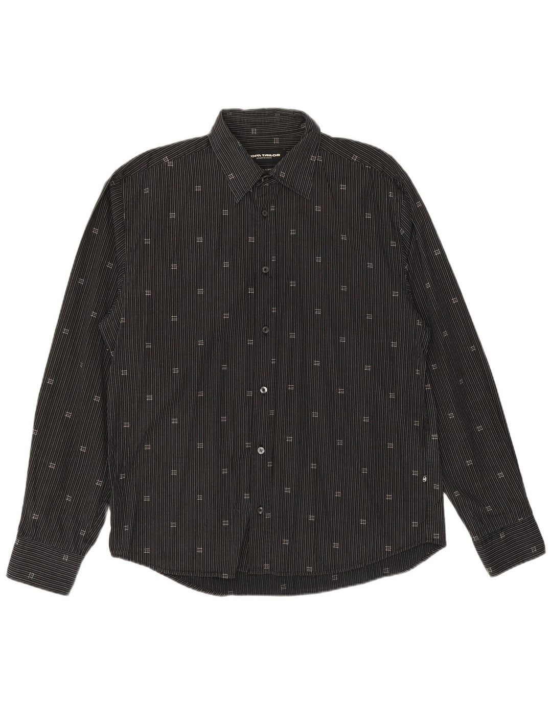 TOM TAILOR Chemise Homme XL Coton Rayé Noir