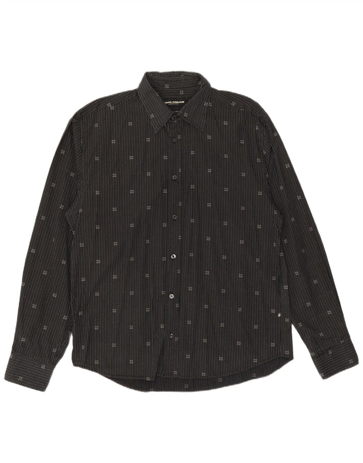 TOM TAILOR Chemise Homme XL Coton Rayé Noir