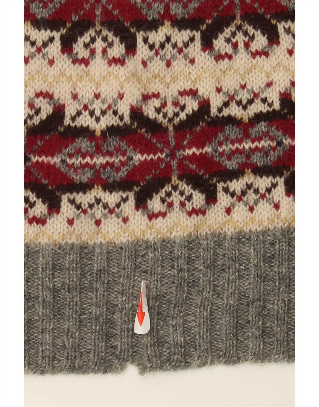 vintage Mens Crew Neck Jumper Pull Moyen Multicolore Classique