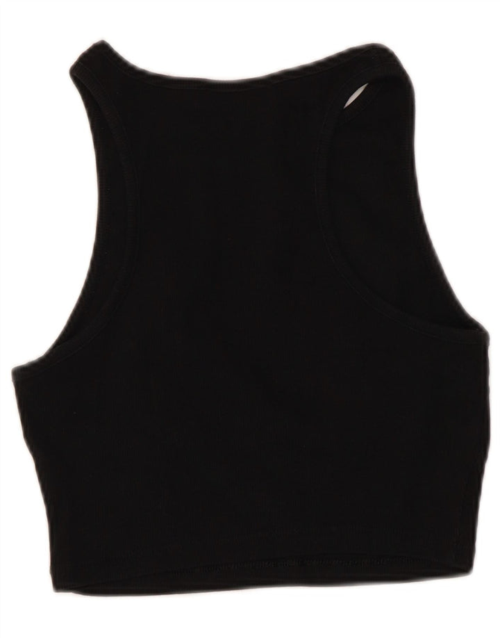 Zara Haut court sans manches pour femme UK 14 Large Noir