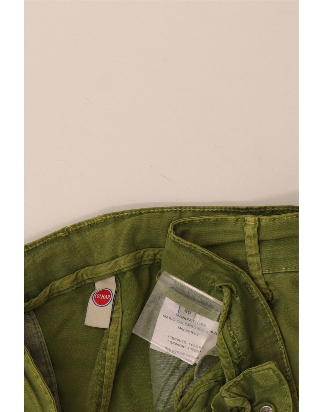 Colmar Short Cargo IT 46 Small W29 Vert Coton Homme