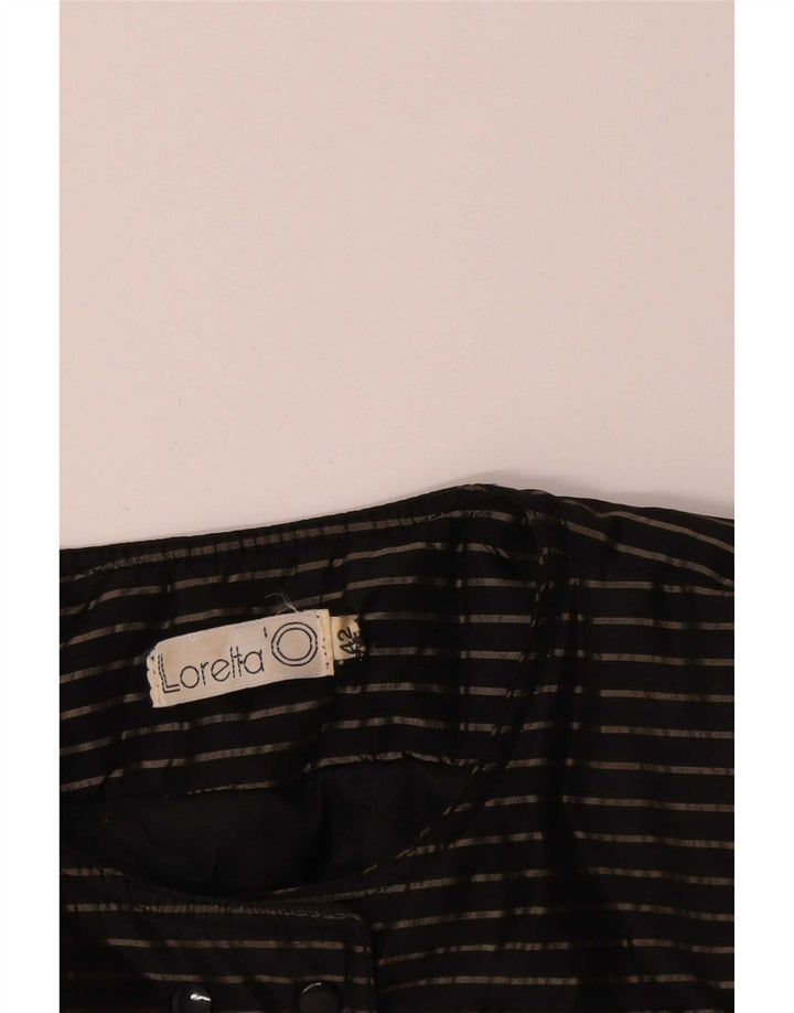 Loretta'O Veste Boléro Double Boutonnage Femme IT 42 Medium Noir Rayé