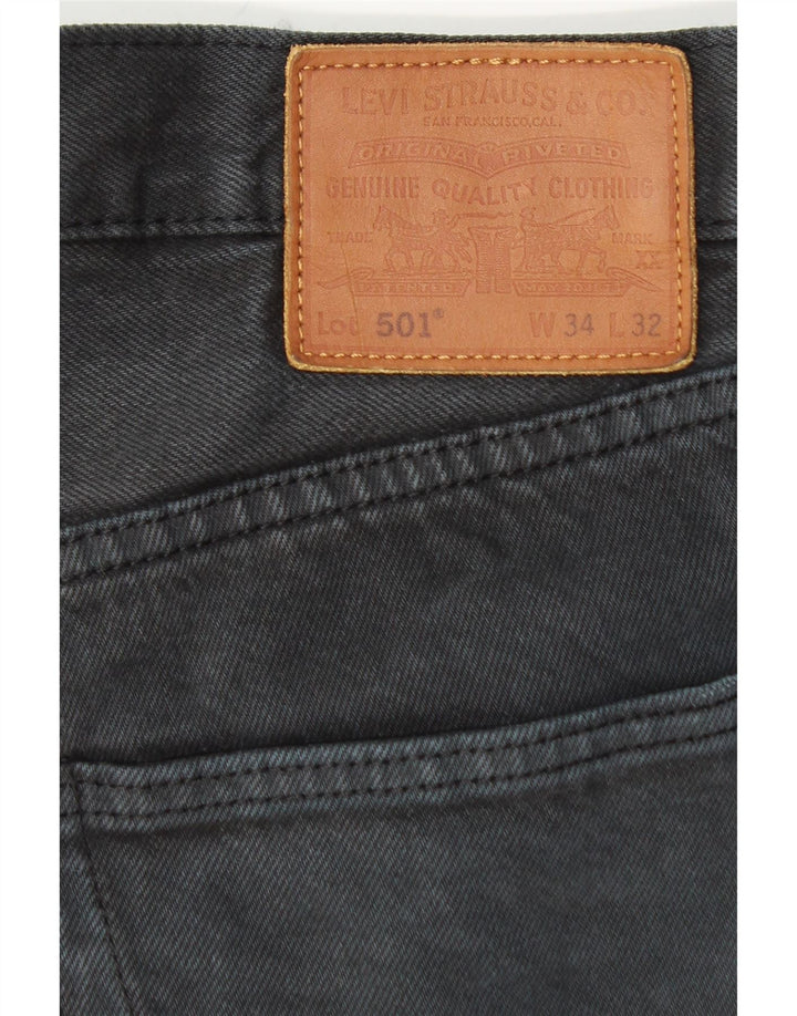 LEVI'S Jean Droit 501 Homme W34 L32 Noir Coton