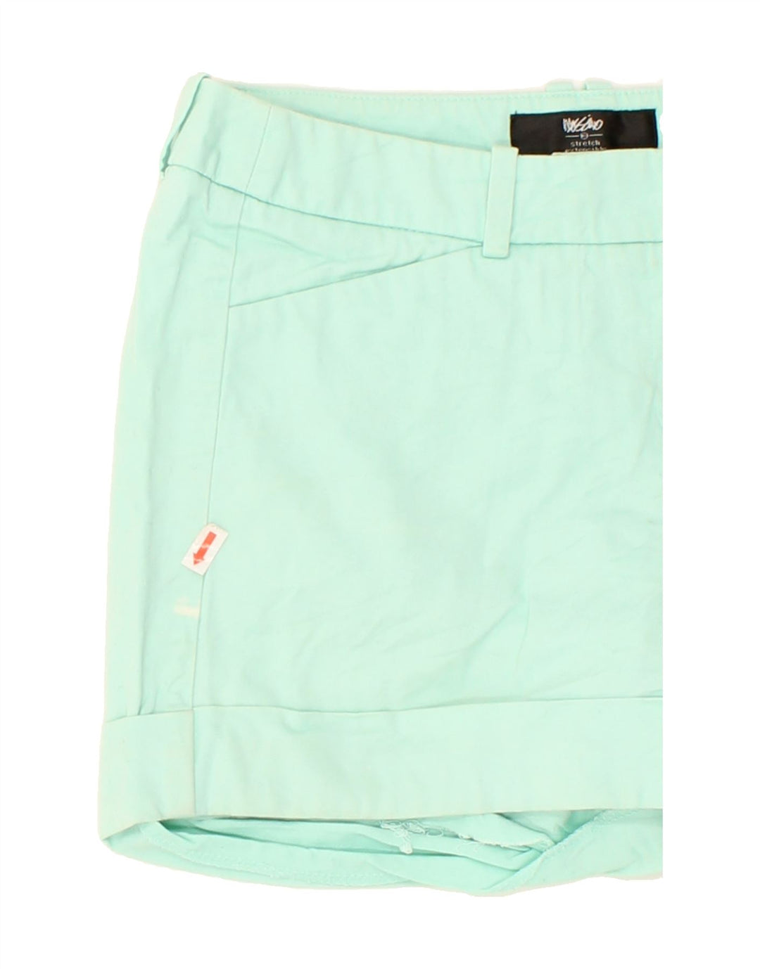 MOSSIMO Womens Stretch Chino Shorts US 2 XS W28 Turquoise Cotton Vintage Mossimo and Second-Hand Mossimo from Messina Hembry 
