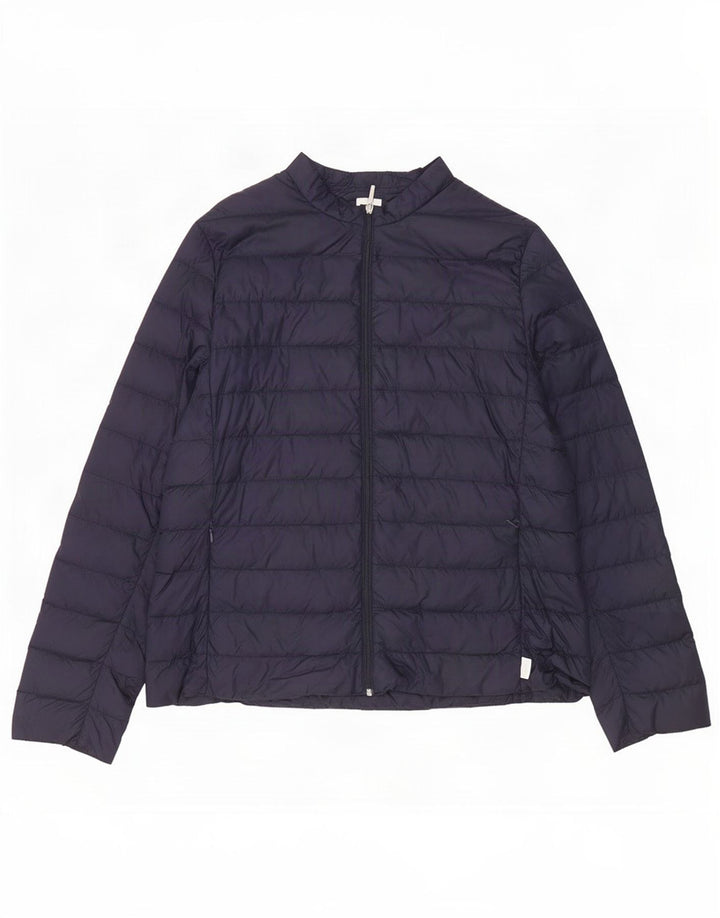 Max Mara Veste matelassée pour femme UK 16 Large Bleu Marine Polyamide