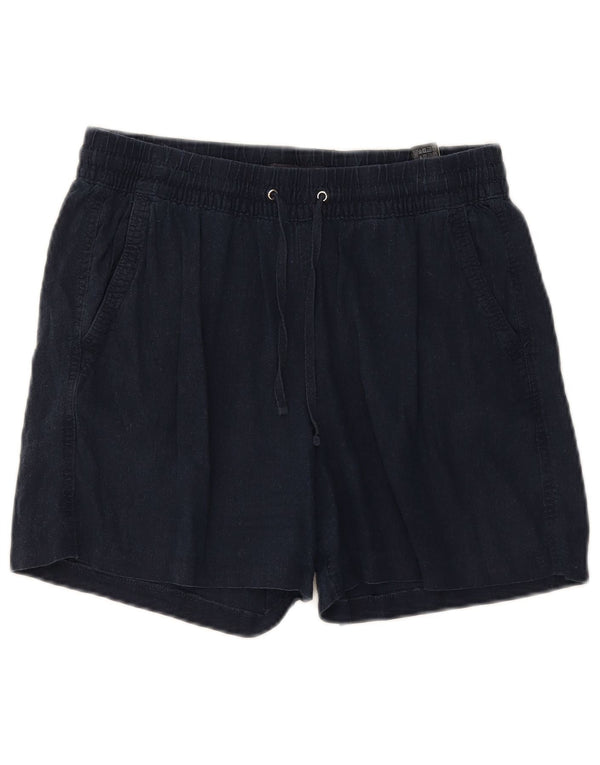 Marks & Spencer Short taille haute pour femme UK 12 Medium W30 Bleu marine Lin
