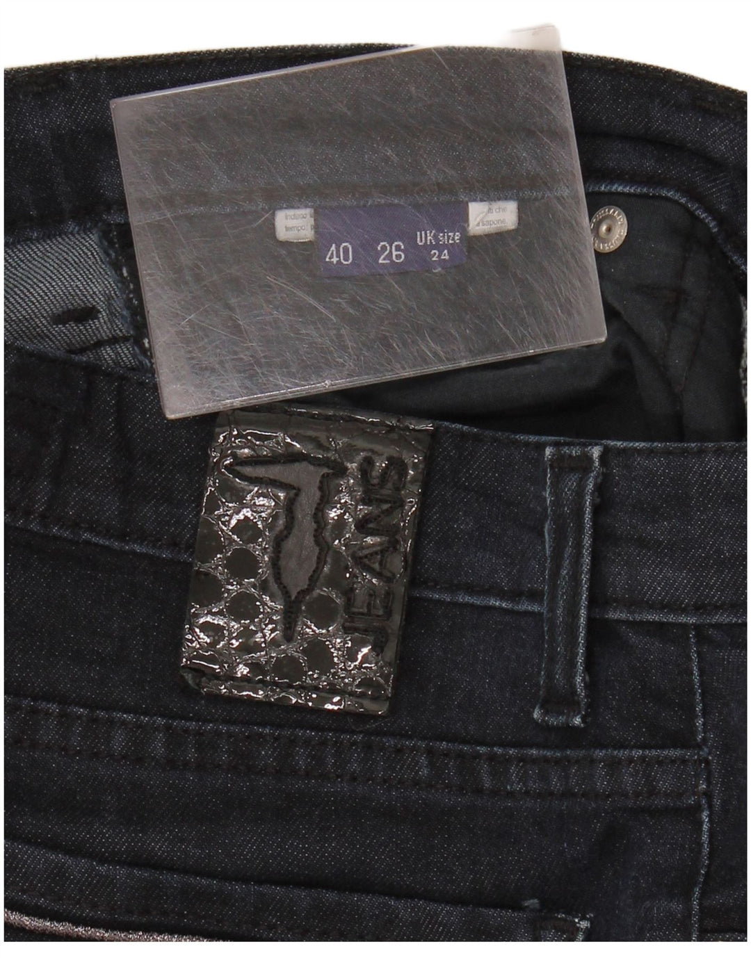 Femme Trussardi Jean Droit W24 L28 Bleu Marine