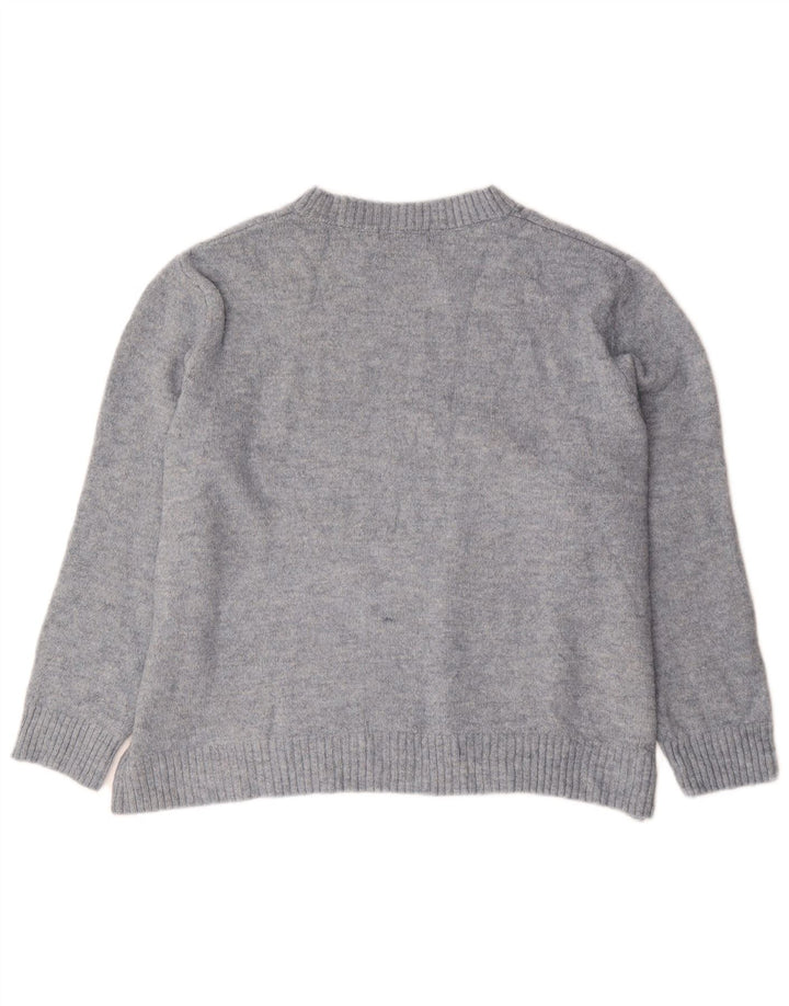 Marks & Spencer Pull surdimensionné à col rond pour femme UK 14 Bleu moyen