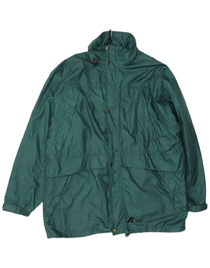 K-Way Veste de pluie coupe ample pour homme UK 40 Large Vert Polyamide
