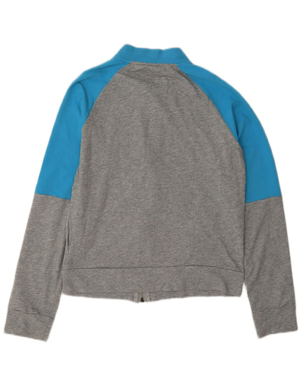 Adidas Veste de survêtement graphique pour femme UK 8/10 Petit Gris Colorblock