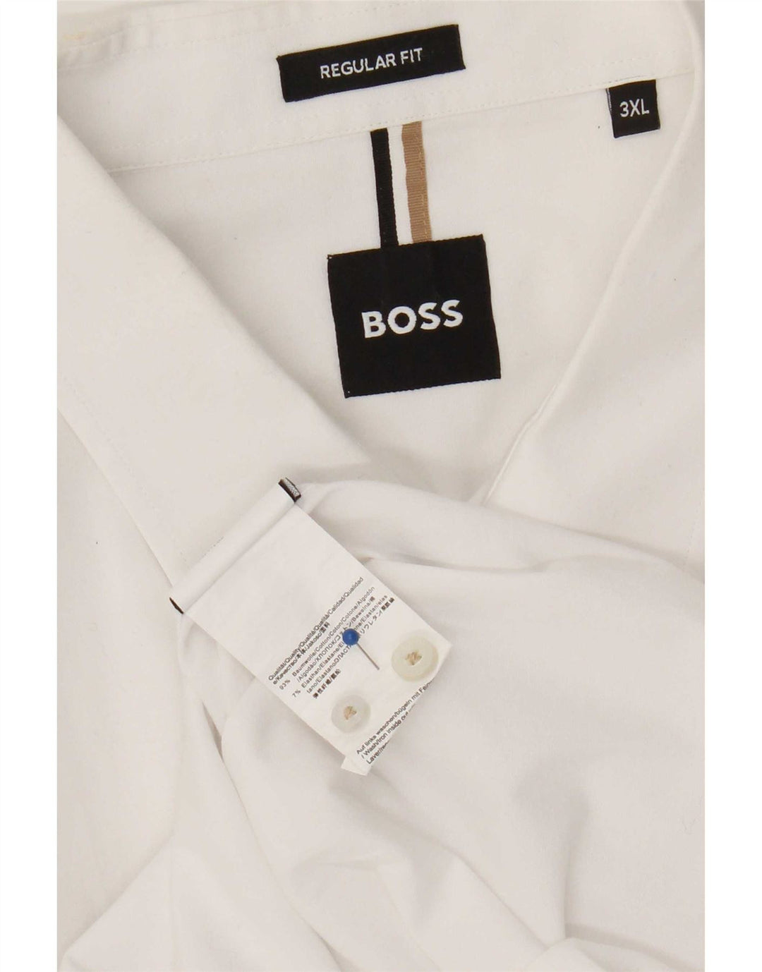 Hugo Boss Chemise coupe régulière pour hommes 3XL Coton blanc
