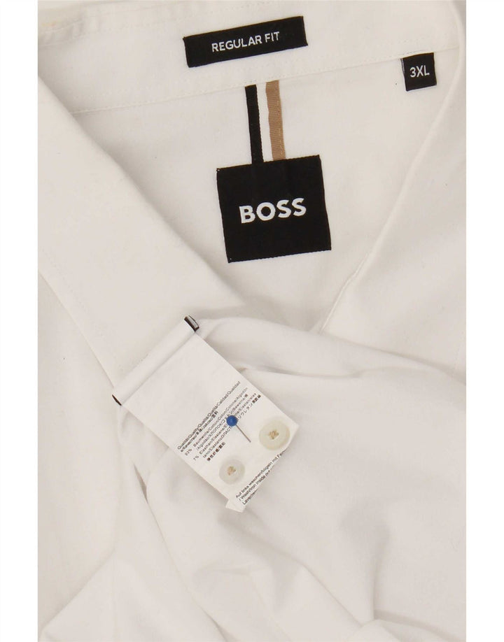 Hugo Boss Chemise coupe régulière pour hommes 3XL Coton blanc