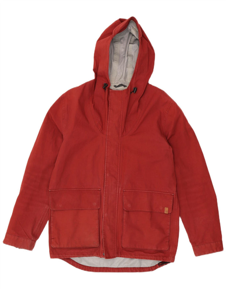 BEN SHERMAN Veste utilitaire à capuche pour homme UK 36 Petit Rouge