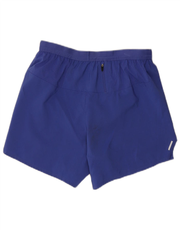 NIKE Short de sport Dri Fit pour femme UK 12 Bleu moyen Polyester