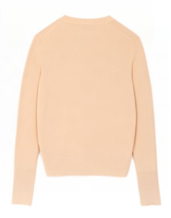 Zara Cardigan Femme Pull UK 12 Viscose Beige Moyen