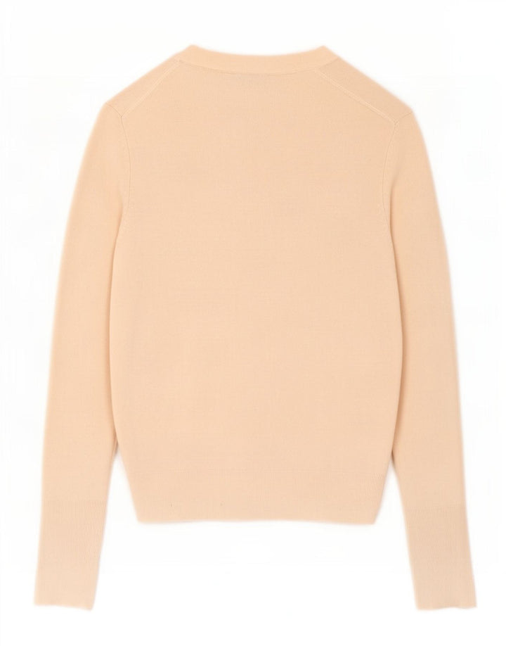 Zara Cardigan Femme Pull UK 12 Viscose Beige Moyen