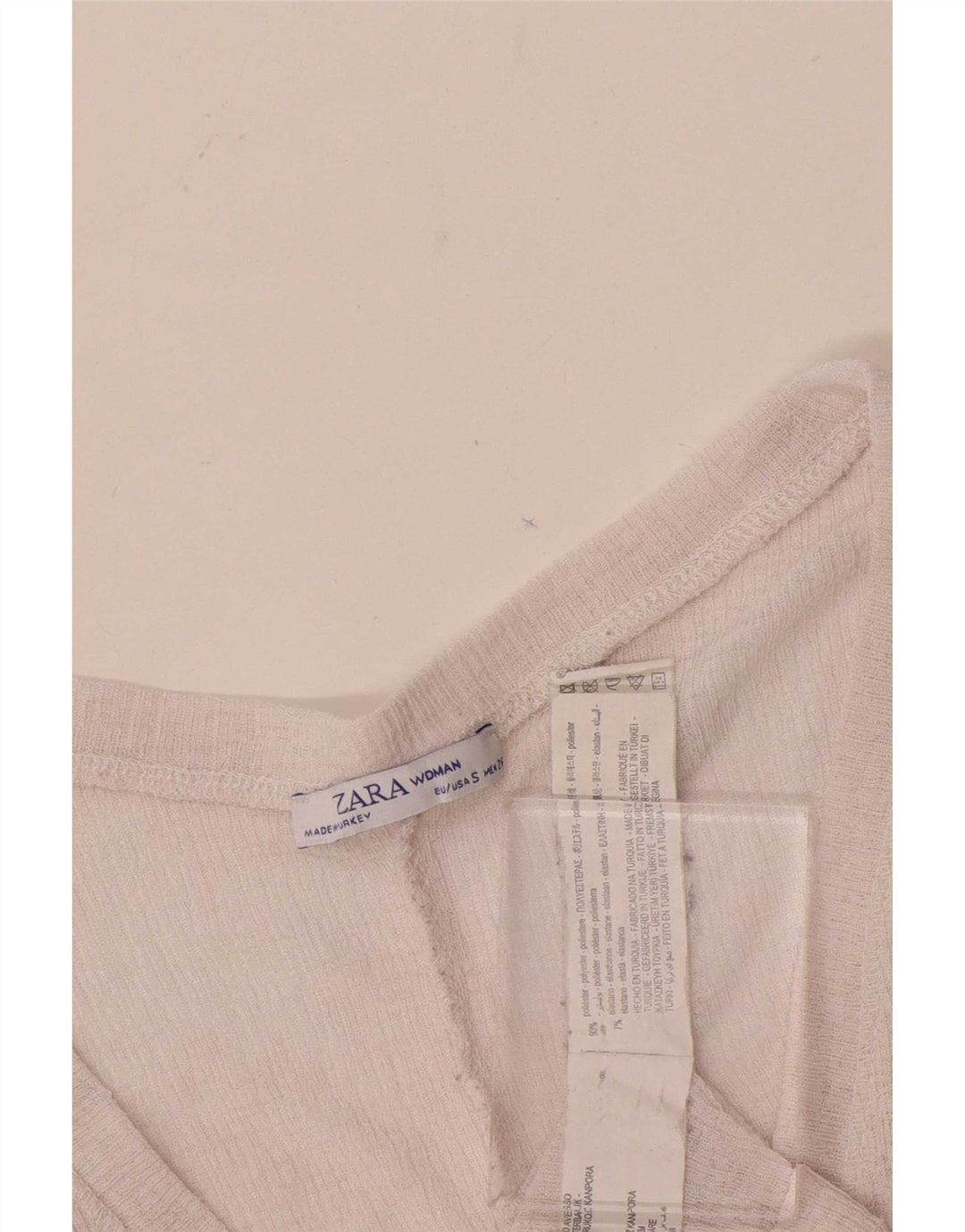 Zara Womens Crop Oversize Blouse Top UK 10 Petit Rose Polyester