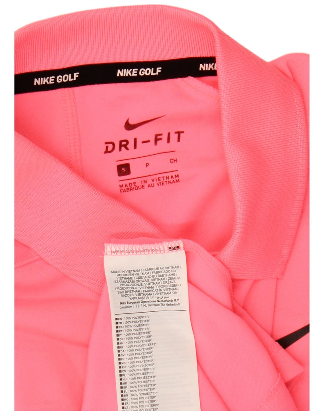 Nike Polo Dri Fit Homme Petit Rose Polyester