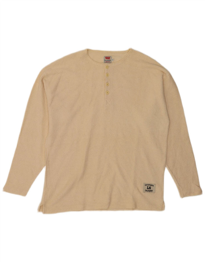 Levi's Haut à Manches Longues Homme Beige Coton Large
