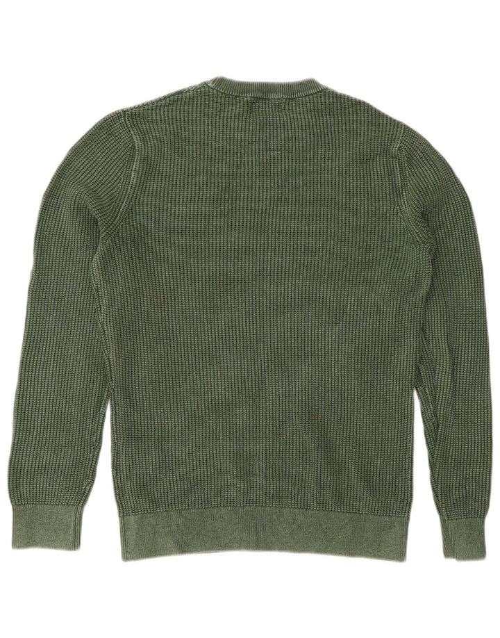 Superdry Pull Col Ras Du Cou Homme Vert Moyen Coton