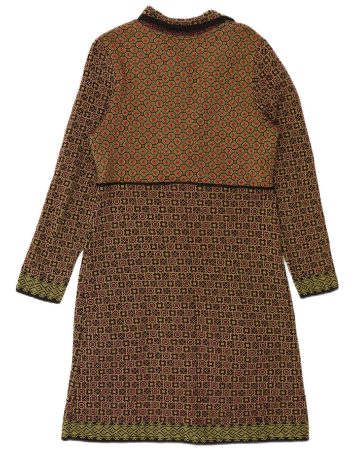 Dunque Womens Cardigan Sweater UK 12 Moyen Multicolore Géométrique