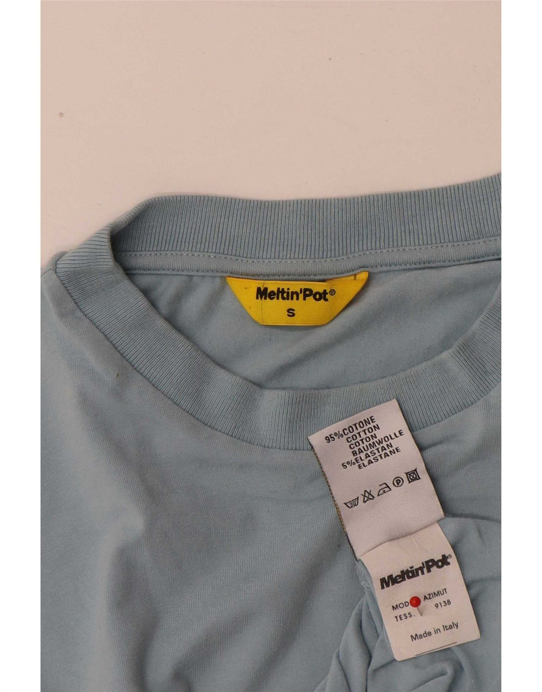 Meltin' Pot T-Shirt Regular Homme Petit Bleu Coton