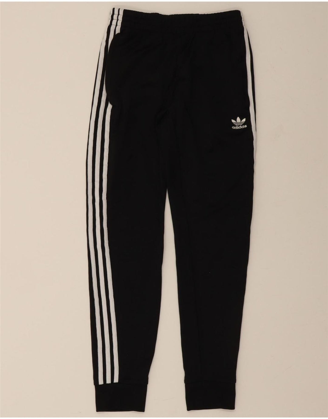 ADIDAS Mens Tracksuit Trousers Joggers Small Black Polyester Vintage Adidas and Second-Hand Adidas from Messina Hembry 