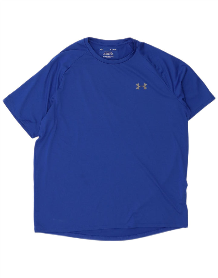 UNDER ARMOUR Mens Graphic T-Shirt Top XL Blue Polyester