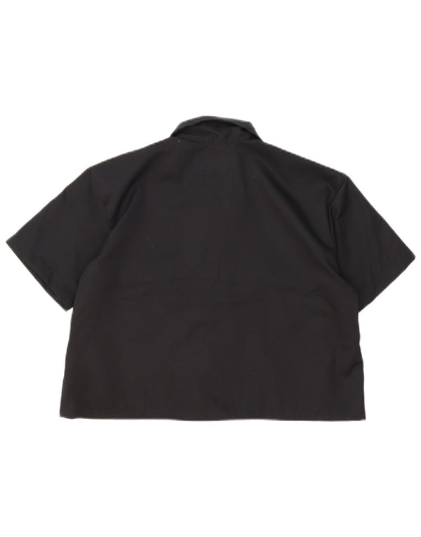Dickies Chemise surdimensionnée à manches courtes pour femme UK 10 Petit coton noir