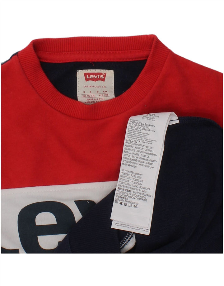 Levi's Sweat-shirt pour garçon 4-5 ans Bleu marine Colourblock Classic