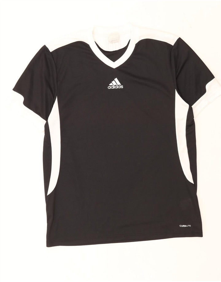 Adidas Hommes Climalite T-Shirt Haut Noir Colorblock Polyester