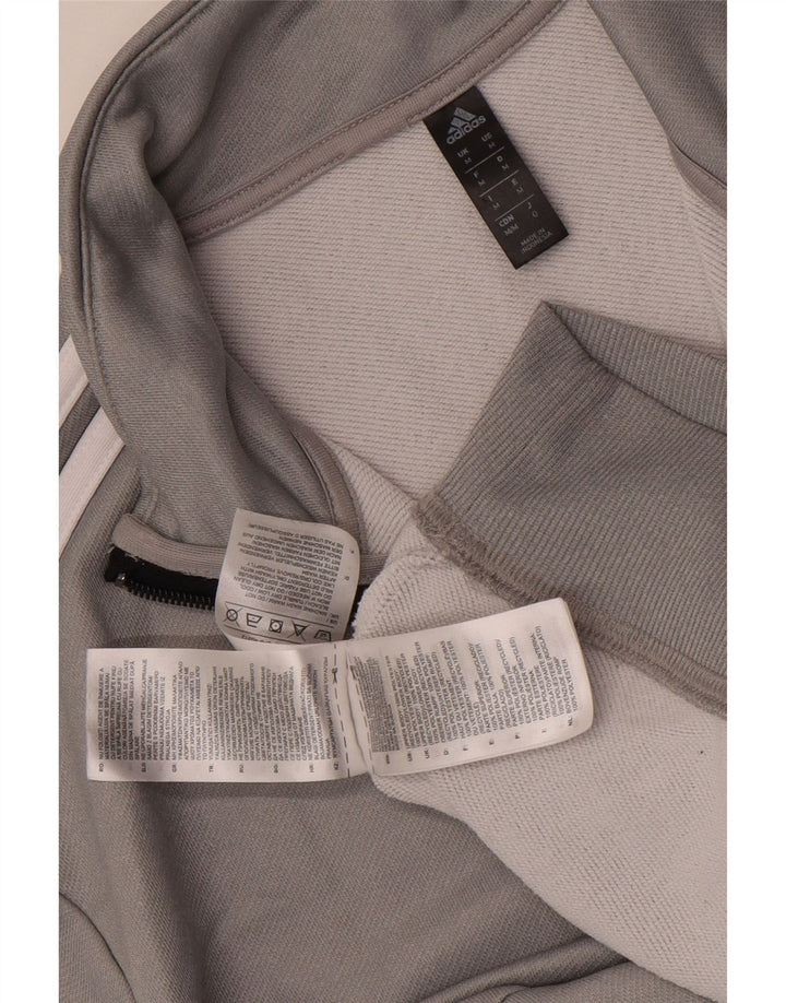 ADIDAS Sweat Aeroready Zip Neck Homme Gris Moyen Polyester