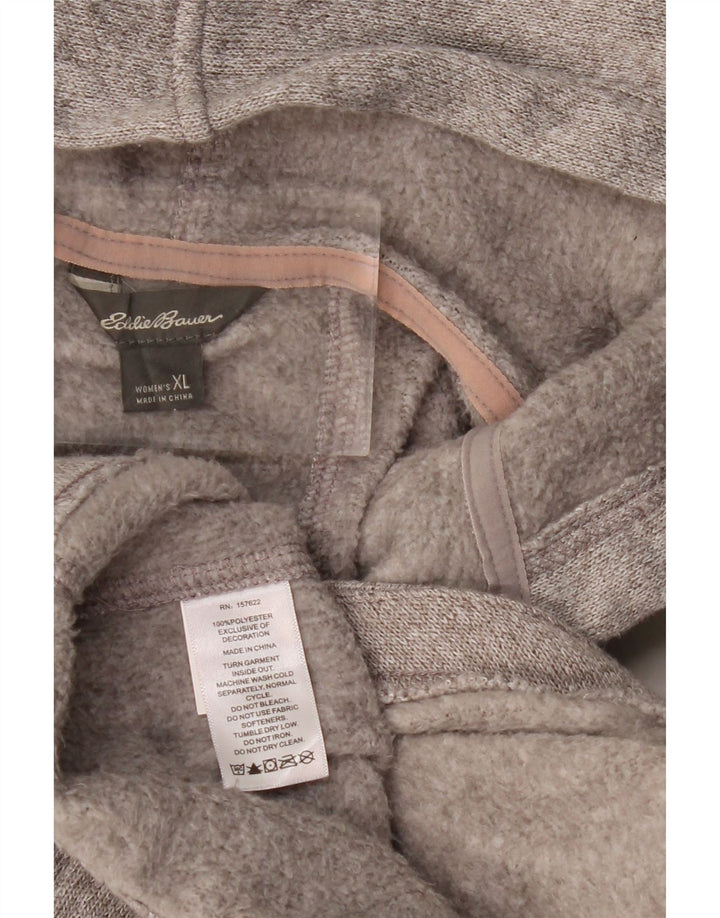 Eddie Bauer Pull à capuche zippé pour femme UK 18 XL Gris Polyester