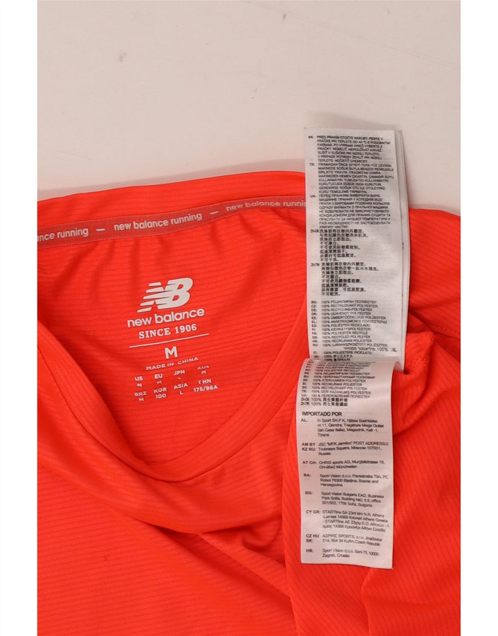 New Balance T-Shirt Homme Haut Orange Moyen Polyester