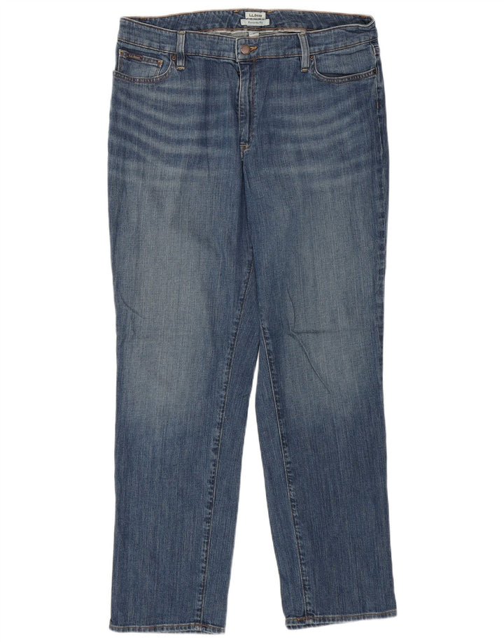 L.L.BEAN Jean droit coupe préférée pour femme US 14 XL W36 L30 Bleu