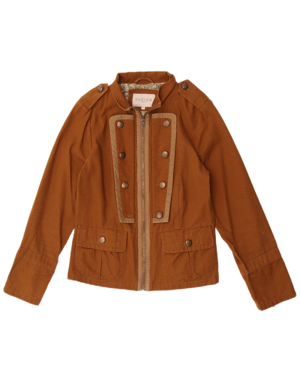 Marks & Spencer Veste militaire pour femme UK 12 Coton marron moyen