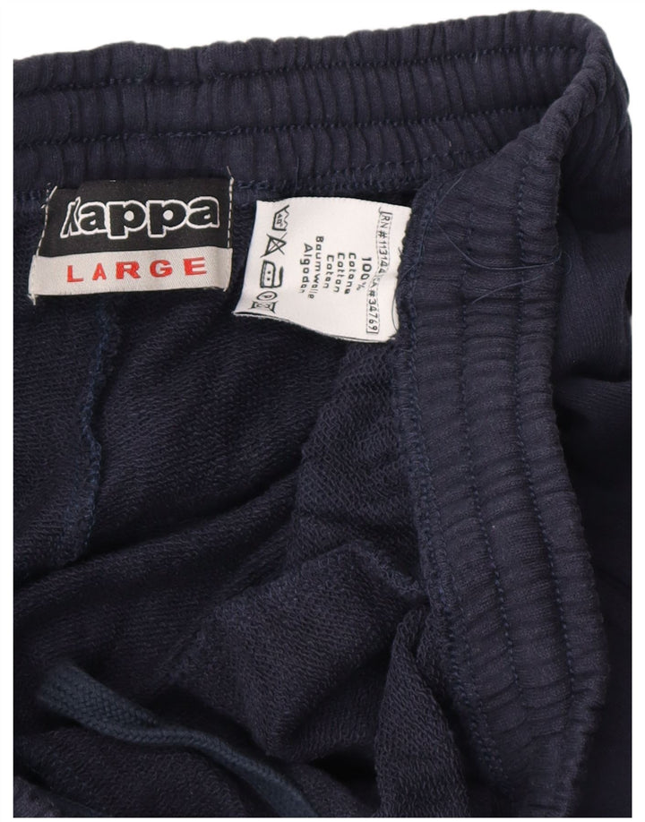 KAPPA Pantalon de Survêtement Homme Large Bleu Marine Coton
